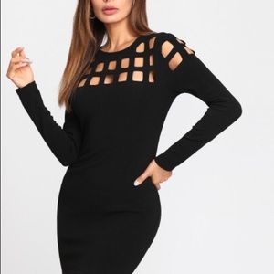 Form fitting little black dress